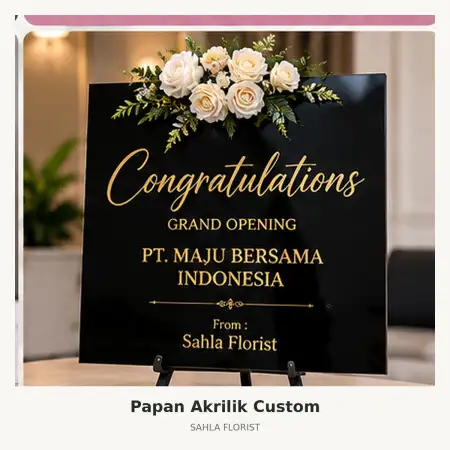 Papan Bunga Akrilik Central Park